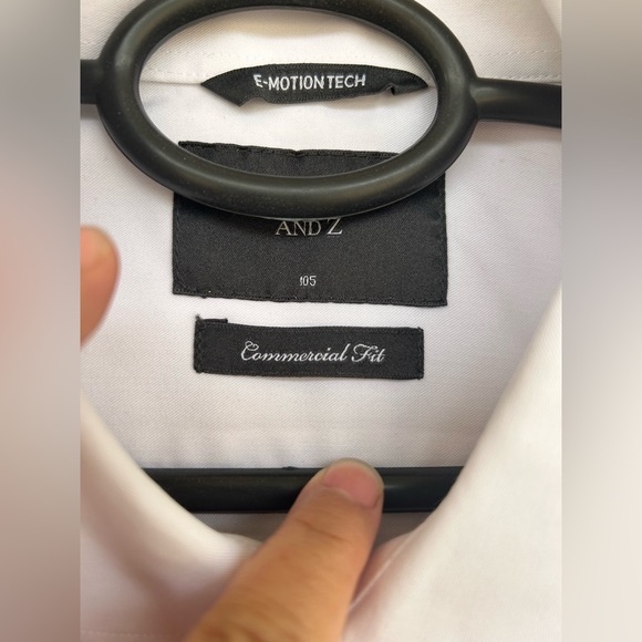 AND-Z white cotton shirt. Size Medium. Used - Picture 3 of 5